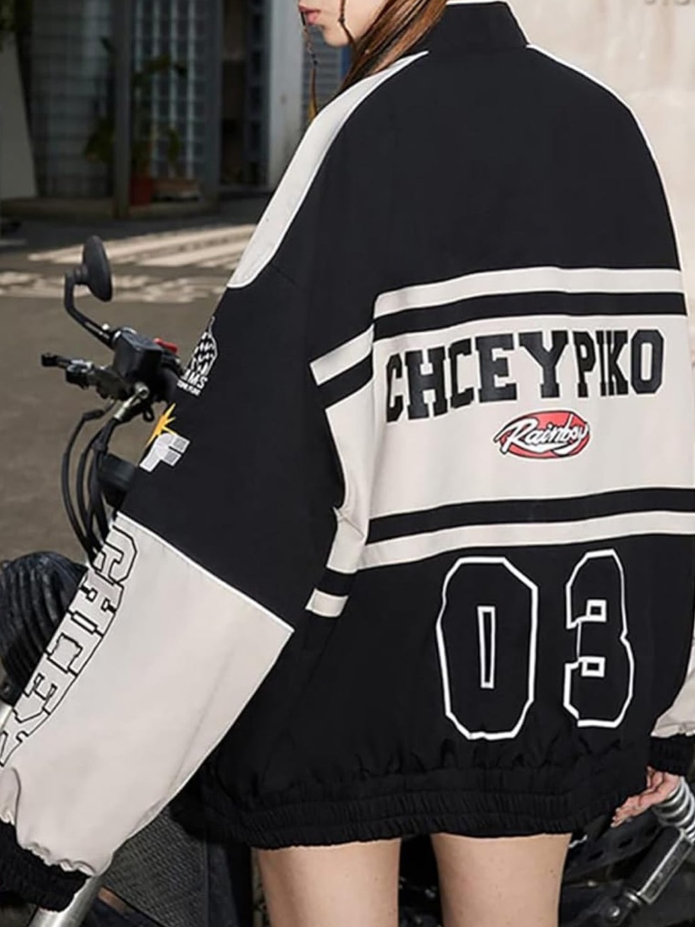 Vintage Piko 1988 Black & Cream Varsity Bomber Jacket Size Medium - Picture 10 of 10